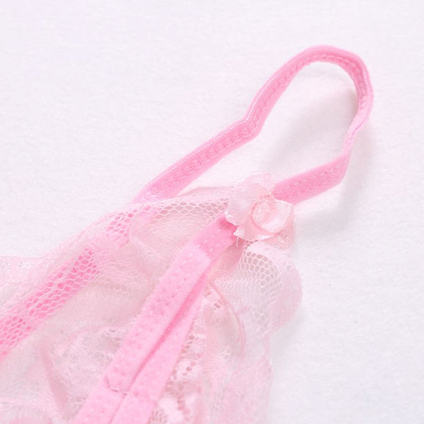 Sexy Lingerie Lace Blossom Women's Bikini Bra T-back G-string Underwear 1 Set U90E