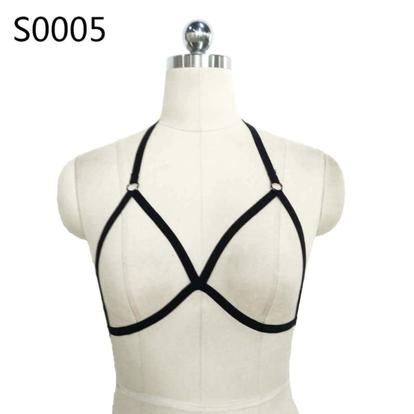 Women Sexy Bandage Lingerie Hollow Strappy Bra Corset Push Up Top Underwear