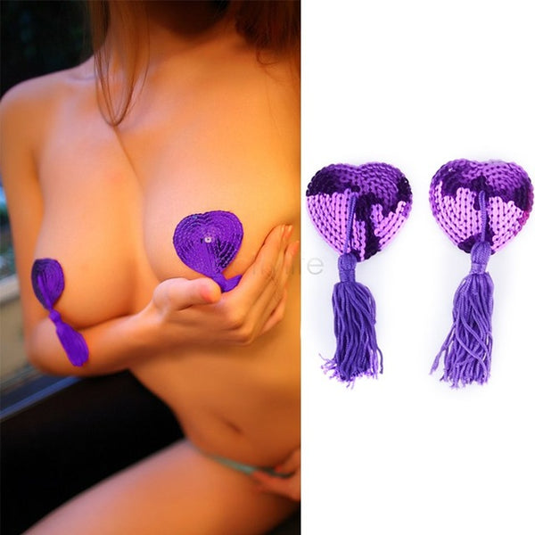 Lingerie Sequin Tassel Breast  Nipple Sticker Cover Pasties Stickers Petals 38